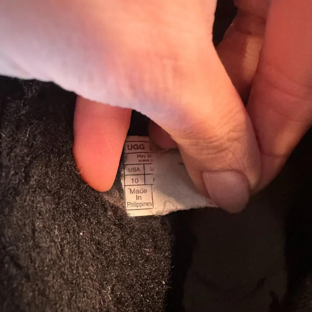 UGG Womens Classic Mini Platform Boots Black Size 10 - Picture 7 of 11